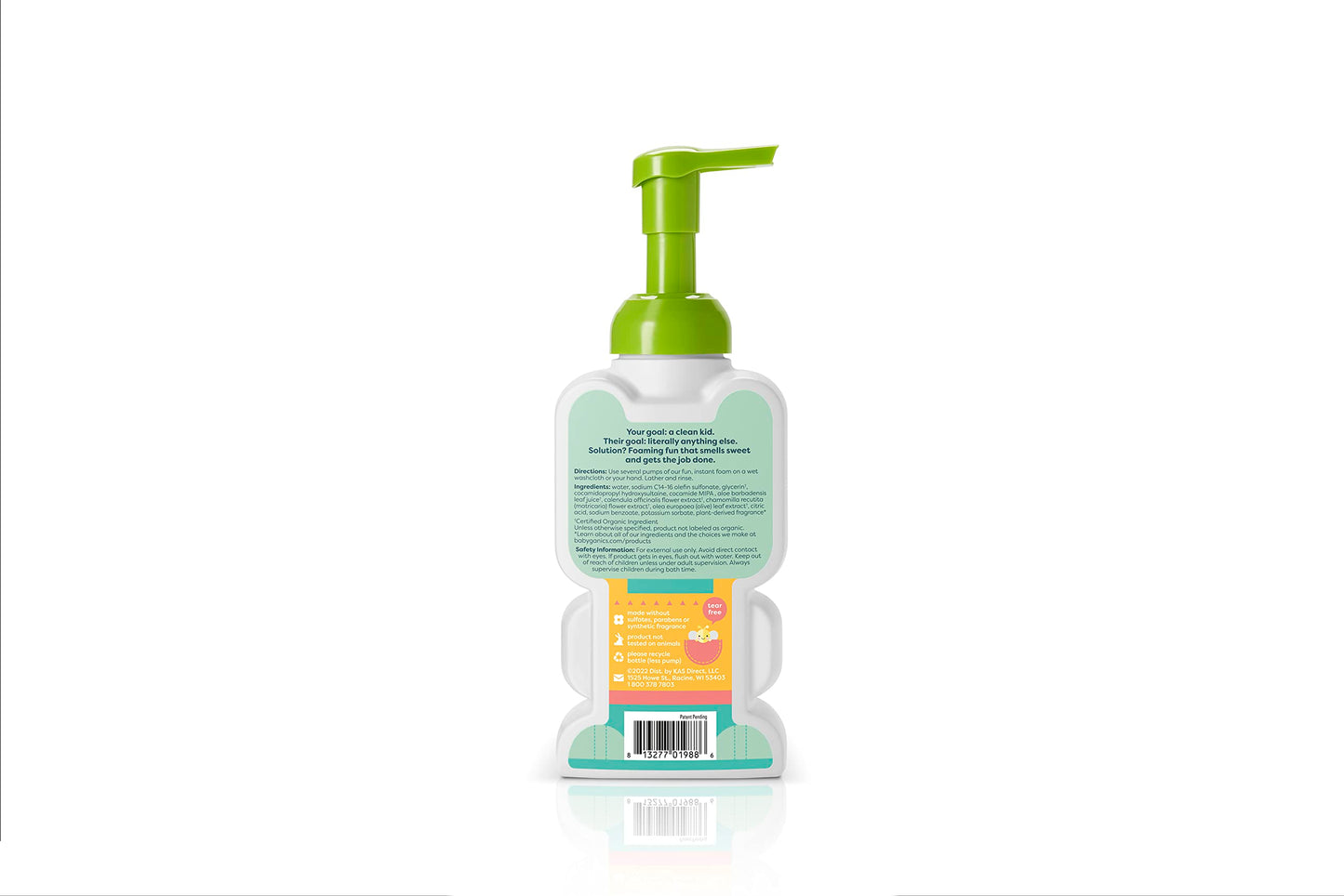 Kids By Babyganics Foaming Body Wash, Cupcake, Tear-Free, 14 Fl Oz (Pack Of 2)