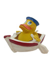 Row Boat Rubber Duck Bath Toy | All Natural, Organic, Eco Friendly, Squeaker | Imported from Barcelona, Spain