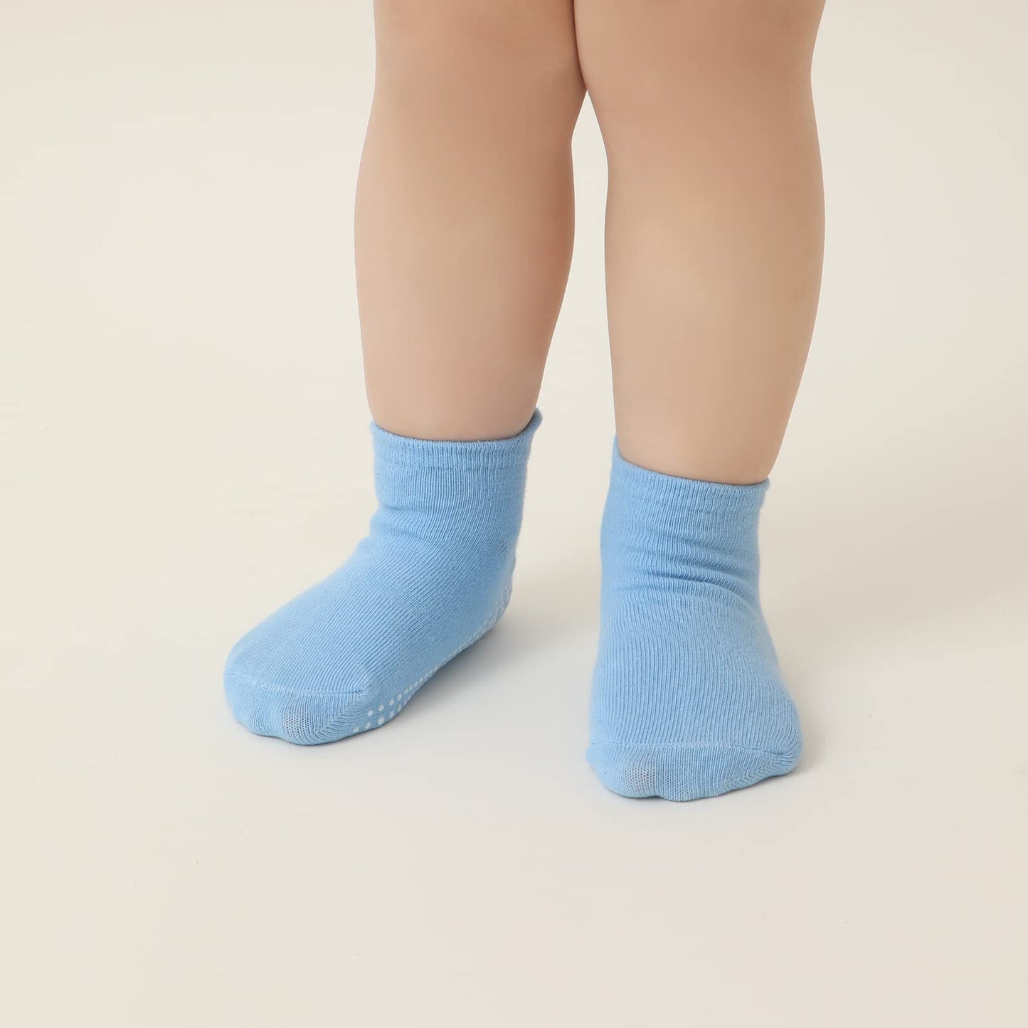 Aroveea Non Slip Grip Ankle Baby Socks 6-12 Months Old Black For Toddler Boys And Girls Kids Socks 12 Pack,Infant Cute Cotton Ba