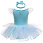 Fmyfwy Baby Girls Elsa Princess Costume Halloween Christmas Birthday Romper Tutu Dress W/Headband Blue 90