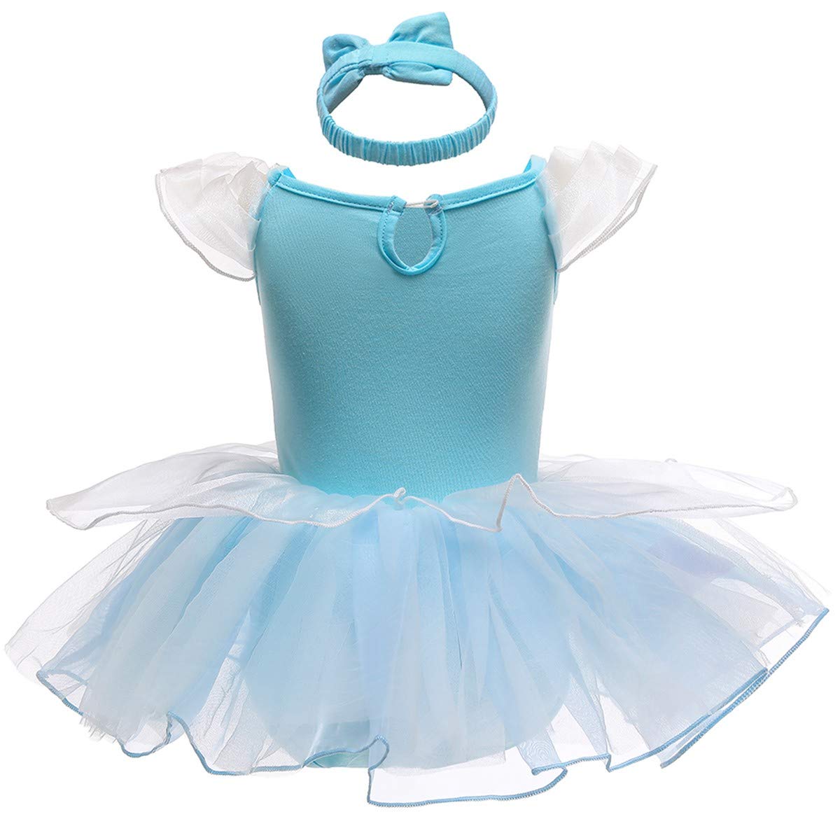 Fmyfwy Baby Girls Elsa Princess Costume Halloween Christmas Birthday Romper Tutu Dress W/Headband Blue 90