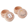 WEBEEDY 2 Pcs Keepsake Box for First Tooth and Curl, Wooden First Teeth Curl Haircut Keepsake Holder Cute Teeth Fairy Containter