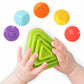Aprilwolf Montessori Toys for 1 Year Old, Cube Bin & 6 Sensory Shape Blocks, Baby Toys 12-18 Months, Developmental Infant Birthd