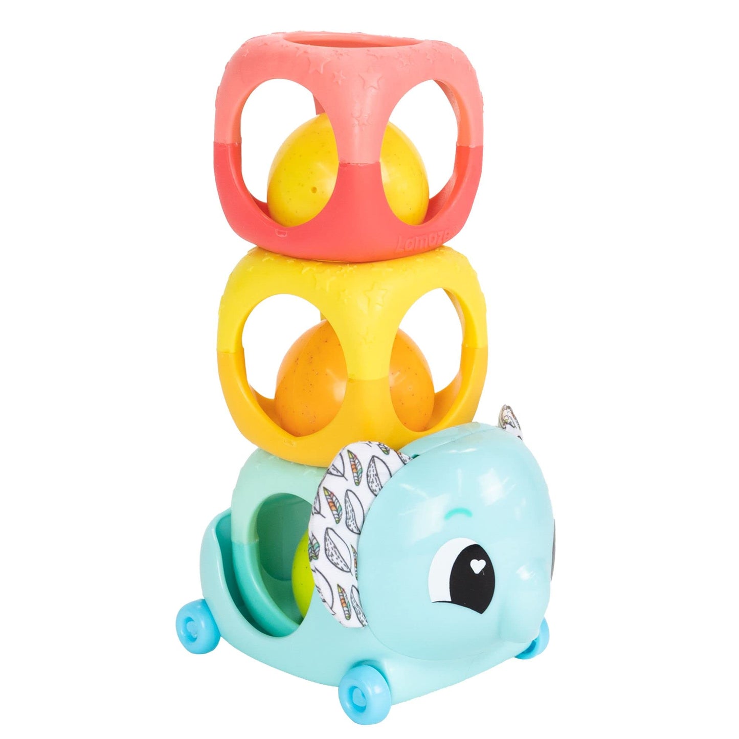 Lamaze Stack, Rattle & Roll Stacking Blocks - Baby Blocks for Fine Motor Skill Development - Baby Stacking Toys for Sensory Play