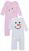 Hudson Baby Unisex Baby Cotton Coveralls Snowman, 9-12 Months