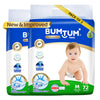 Bumtum Baby Diaper Pants, Medium Size, Double Layer Leakage Protection Infused With Aloe Vera, Cottony Soft High Absorb Technolo