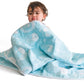 Tidy Sleep Baby Blankets 6 Layer Wraper 100% Cotton Stroller Cover Receiving Blankets, Blue (100 Cm X 90 Cm), Breathable