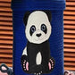 VELVET VIBE Kids Lid Baskets with Beautiful Characters  Rope Baskets for Baby Diaper, Stuffed Animal Storage (Blue Panda)