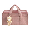 ILSMYSUTRA Plush Baby Diaper Bag Stylish Nursery Storage Bag Baby Shower Gift Organizer Pink|Diapering|Diaper Bags