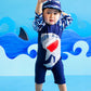 Vaenait Baby 0-24M Baby Boys Rashguard Swimwear Swimhat Cooling Jaws S