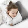 Wakefit Polyester Fabric Hollow Fibre Kids Sleeping Pillow 12 X 18 Inch, White And Grey, Set Of 2