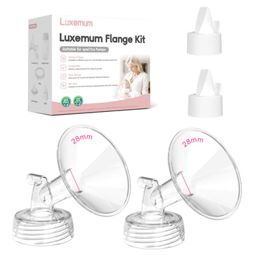 Breast Pump Parts for Spectra S1/S2/13 Plus, Not Original Accessories, Spectra Flange Inserts Replacement Include 28mmFlange&Duc
