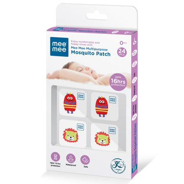 Mee Mee 100% Natural Mosquito Repellent Patches (24 BabySafe Patches) With 16 Hr Protection | With Lemon Scent, NonToxic, Wate