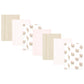Hudson Baby Unisex Baby Flannel Burp Cloth 7Pk, Pink Taupe Bear, One Size