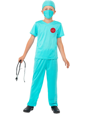 Smiffys Surgeon Child Costume, Medium Blue