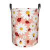 Pevtufa Daisy And Ladybug Foldable Laundry Basket Organizer,Fabric Clothes Toy Storage Basket Nursery Hamper Storage Bin For Hou
