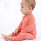 Guisby Rayon Footless Pajamas, Long Sleeve Newborn Zipper Sleepers Baby Boy Orange
