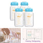 Matyz Glass Breastmilk Storage Bottles, 4 Pack, 8 Oz, Sturdy Glass Bottle For Milk Freezing And Baby Feeding - Large Pumping Bot