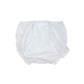 I.C. Collections Baby Girls White Double Seat Diaper Cover Bloomers, Size Nb
