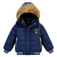 Toddler Boys Down Jacket Fur Collar Hood Thick Warm Winter Snowsuit Coat Parka 2-3T