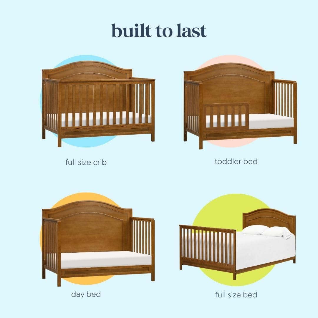 Davinci Charlie 4-In-1 Convertible Baby Crib - Greenguard Gold Certified Convertible Crib To Toddler Bed, Daybed, Full-Size Wood