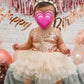 Cilucu Girls Dress Toddler Kids Party Dress Sequin Tutu Pageant Lace Dresses Gown For Flower Girl Baby Rose Gold Off White 12 Mo