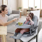 Yoleo Baby High Chair Booster Seat For Dining Table, Adjustable Height Travel High Chairs With Tray, Toddler Foldable Booster Se