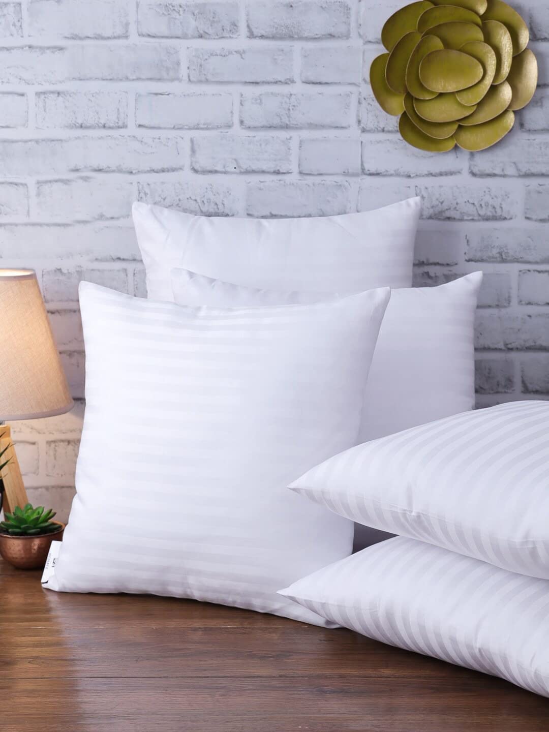 JDX Microfiber Cushion Filler Set of 5 (12x12 inches, White BD)