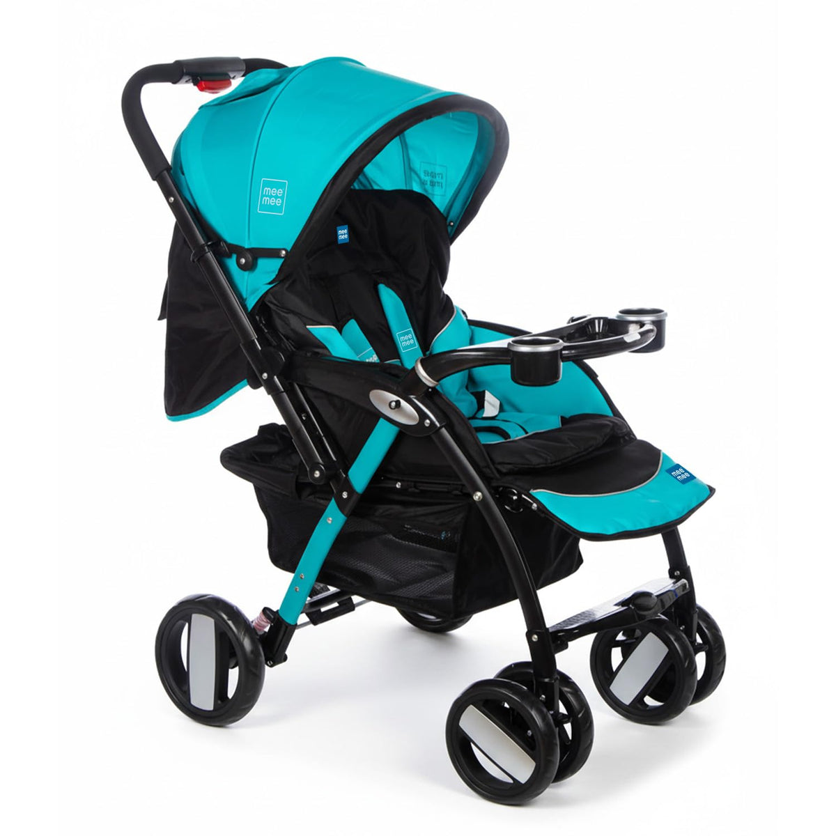 Mee Mee Baby Stroller for 03 Years Baby | 5Point Safety, Spacious Storage, Detachable Tray, MultiRecline, Reversible Handleba