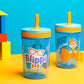 Zak Designs Blippi Kelso Toddler Cups For Travel or At Home, 15oz 2-Pack Durable Plastic Sippy Cups With Leak-Proof Design is Pe