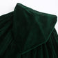 Knelor Kids Hooded Velvet Cloak Robe Halloween Cosutme Cape Fancy Cosplay Costumes 3 To 16 Years (S/Age 3-4, Green)