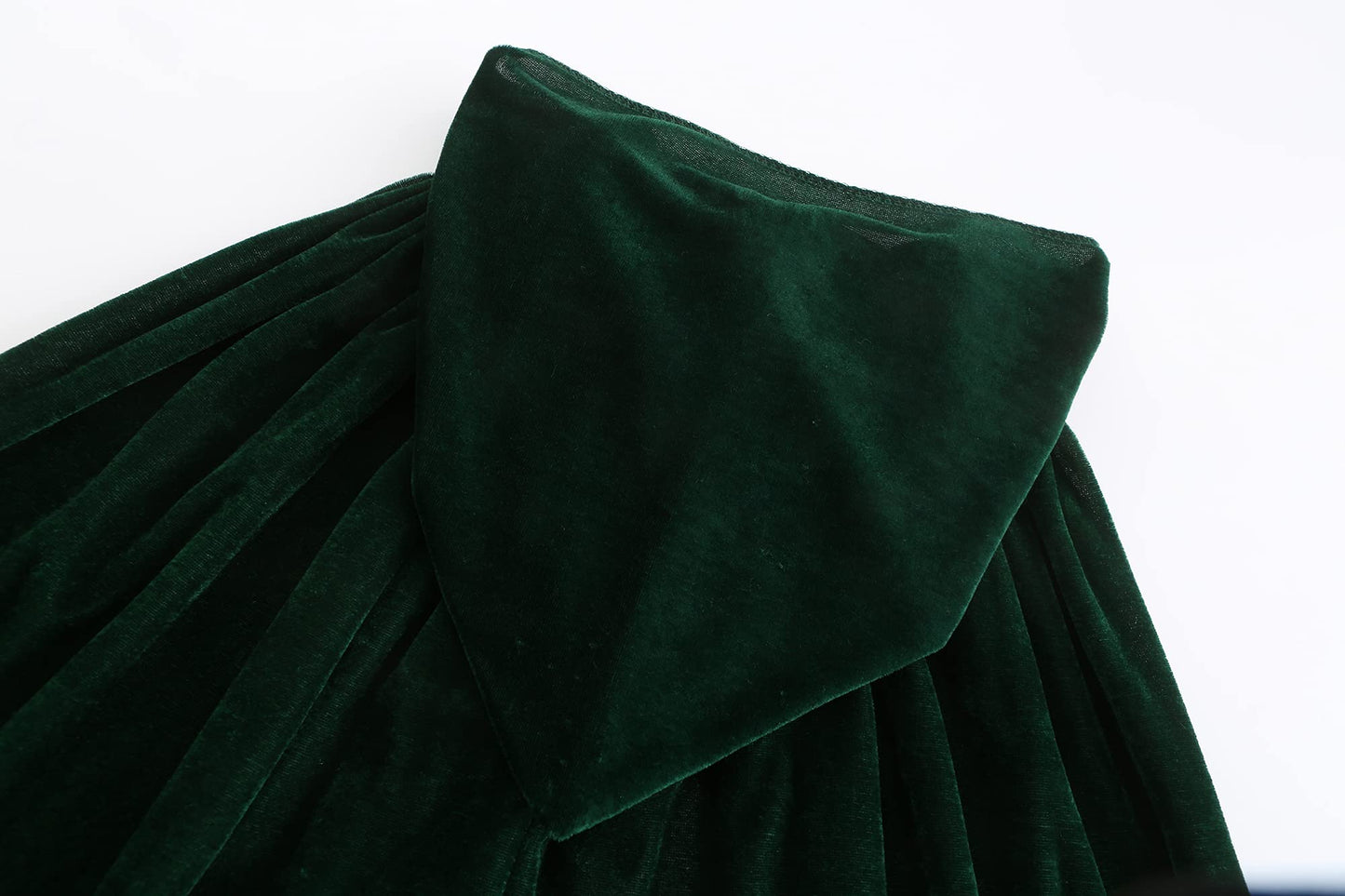 Knelor Kids Hooded Velvet Cloak Robe Halloween Cosutme Cape Fancy Cosplay Costumes 3 To 16 Years (S/Age 3-4, Green)