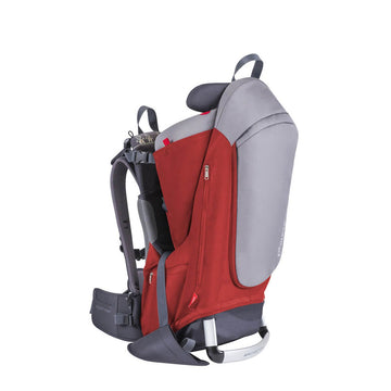 Phil&Teds Escape Child Carrier Frame Backpack, Red - Height Adjustable Body-Tech Harness - Articulating Dual Core Waist Belt - I