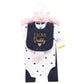 Hudson Baby Unisex Baby Cotton Layette Set, Girl Daddy Pink Navy, 9-12 Months