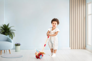 Award Winning Hape Butterfly Wooden Push and Pull Walking Toy, L: 6.3, W: 5.8, H: 22.2 inch, Red