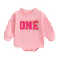 Filgriox Toddler Kids Baby Girl Boy Birthday Outfit Letter Embroidery Long Sleeve Birthday Shirt/Romper Cake Smash Outfits