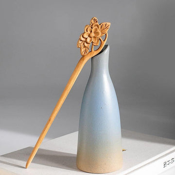 1Pc Handmade Ancient Chinese Japanese Wood Hair Sticks Chopsticks Wooden Vintage Retro Carved Long Fork Pen Shawl Pins Sticks Ha
