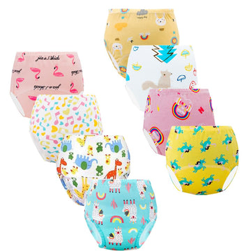 Potty Training Underwear for Girls, Toddler Learning Designs Training Pants(8 Packs, Multi-Colored, 2-3T, S)