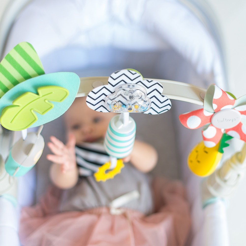 Taf Toys Tropical Orchestra Arch | Ideal for Infant & Toddlers, Fits Stroller & Pram, Activity Arch with Fascinating Toys, Stimu