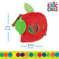 KIDS PREFERRED Eric Carle Very Hungry Caterpillar Activity Apple and Plush - Crinkle Texture Inside and Attached Leaf Teether -