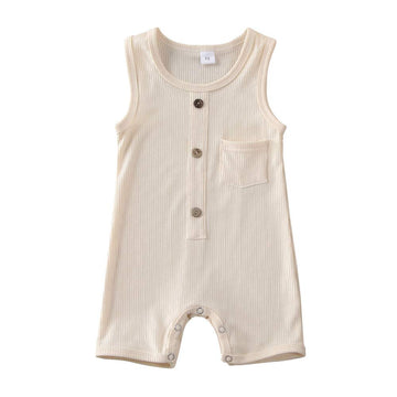 Iddolaka Newborn Summer Baby Boy Girl Romper Bodysuit Jumpsuit Playsuit One Piece Outfit Clothes (Light Yellow, 0-6 Months)