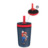 Zak Designs The Super Mario Bros. Movie Kelso Toddler Cups For Travel or At Home, 12oz Vacuum Insulated Stainless Steel Sippy Cu
