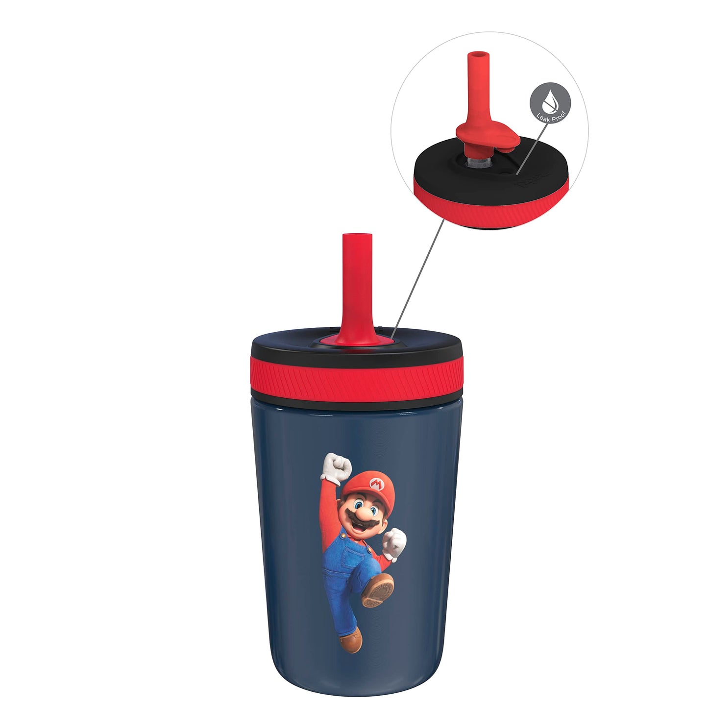 Zak Designs The Super Mario Bros. Movie Kelso Toddler Cups For Travel or At Home, 12oz Vacuum Insulated Stainless Steel Sippy Cu