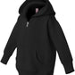 Rabbit Skins Infant Fleece Long Sleeve Full Zip Hooded Sweatshirt With Pouch Pockets, Black, 18 Months