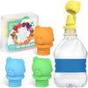 Giichen No Spill Water Bottle Caps - Bpa Free Silicone Top Protects Child'S Mouth, Replacement Spout Adapter For Toddlers To Adu