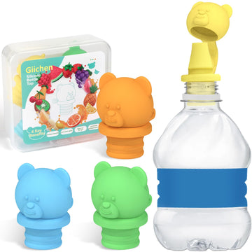 Giichen No Spill Water Bottle Caps - Bpa Free Silicone Top Protects Child'S Mouth, Replacement Spout Adapter For Toddlers To Adu