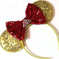 Clgift Mickey Ears Set Of 12 - Gold - Costume Headband - One Size Fits Most - For Children, Disney Fans - Halloween, Christmas,