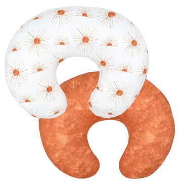 Nursing Pillow Cover Stretchy Removable Infant Cotton Pillow Slipcovers For Baby Boy Girls Breastfeeding Moms Two-Sided Design (