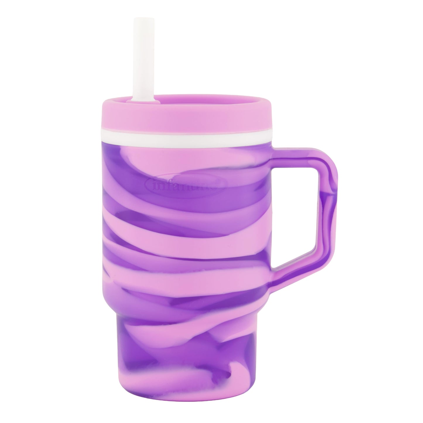 Infantino My 1st Tumbler, 9 Oz. Silicone Sippy Cup with Straw & Handle, Spill-Resistant Baby Cup for On-the-Go, BPA-Free Transit