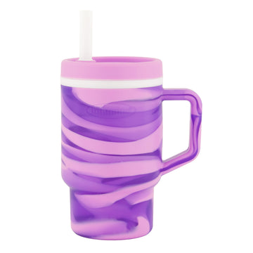 Infantino My 1st Tumbler, 9 Oz. Silicone Sippy Cup with Straw & Handle, Spill-Resistant Baby Cup for On-the-Go, BPA-Free Transit